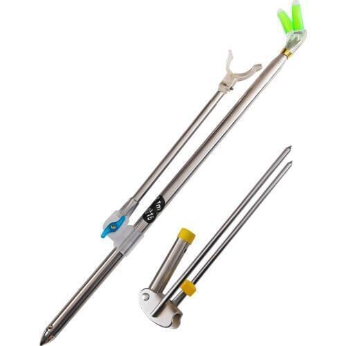 Fish Rod Stand Bracket Angle Adjustable stainless steel Fishing Rods Holder 1.5M 1.7M 2.1M 2.4M Telescopic Tool Hand Rod Holder