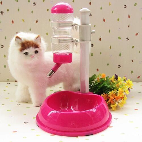 Pet Cat Dog Water Drinker Dispenser Food Stand Hamster Feeder Dish Bowl Bottle Automatic Fountain Drinker IC970605