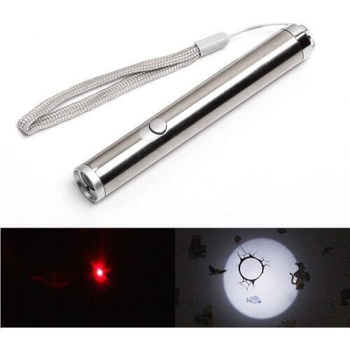 Portable Flashlight Outdoor Flash Laser Light Flashlights AA Battery Powered Led Lights Lighting t Led