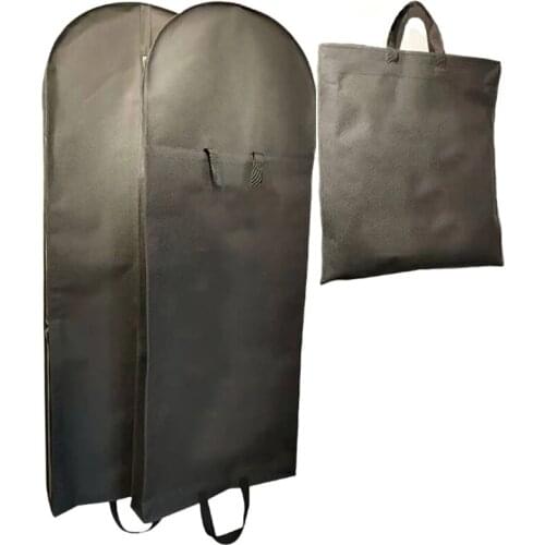 Black Wedding Dress Large Garment Bags Dustproof Covers For Storage Travel For Bridal Gown Long Prom Dress Protector Case 180CM