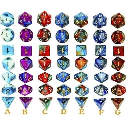 Bar Entertainment Products Two Color Multi Face Dice Set 35 Dice A Set Of Digital Dice Set Game Dice Can Be Combined