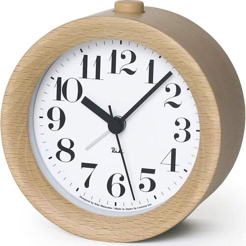 Riki Wooden Alarm Clock Natrual alarm clock kids desk clocks wall home decor living room multifunctional table board