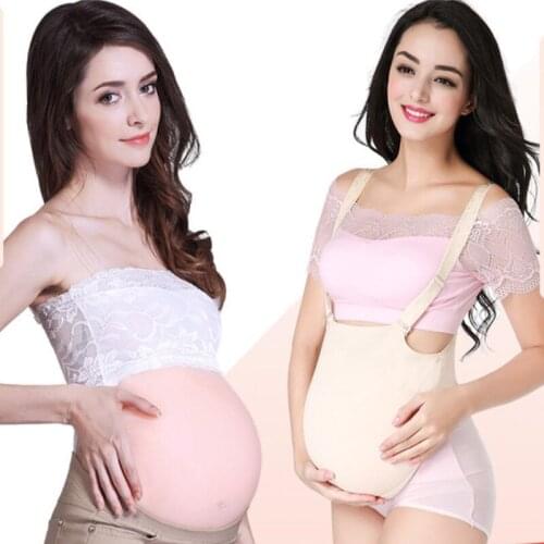 Silicone Fake Belly Round Belly Near Skin Tone Pregnancy Pregnant Woman Surrogacy Photo Actresses Realistic Props