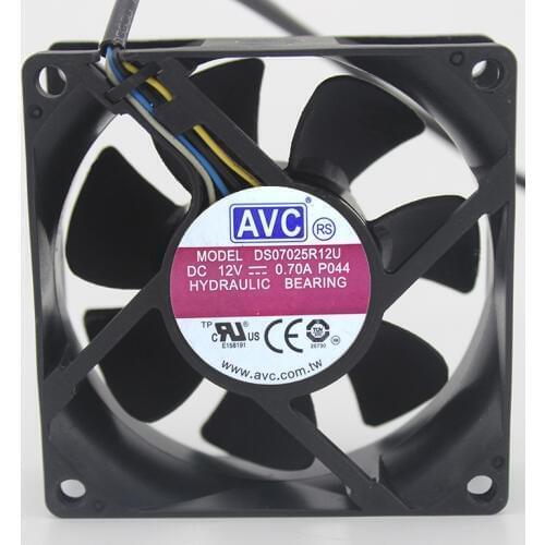 Brand new original DS07025R12U 12V 0.7A 7CM 7025 four-wire PWM temperature control fan