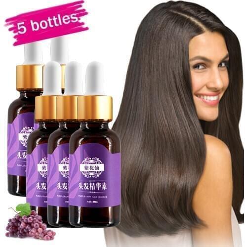5 pcs Hair Loss Product Hair Growth Essential Oil Faster Grow Hair Regrowth Easy To Carry Hair Care Liquid Serum Hair Care Oil