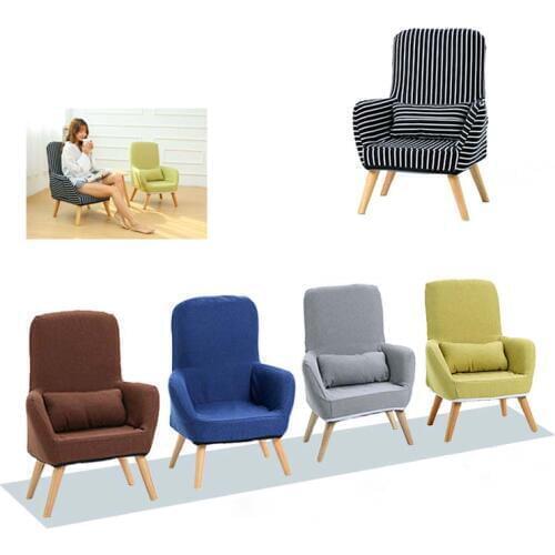Lovely Washable Fabric Leisure Chair Single Sofa Breastfeeding Chair Foldable Easy Assemble Rest Chair Free Waist Pillow