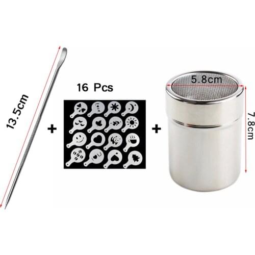 Coffee Foam Latte Art Template Stencils Mold Coffee Art Needles Stainless Steel Latte Garland Needle Powder Sprinkle