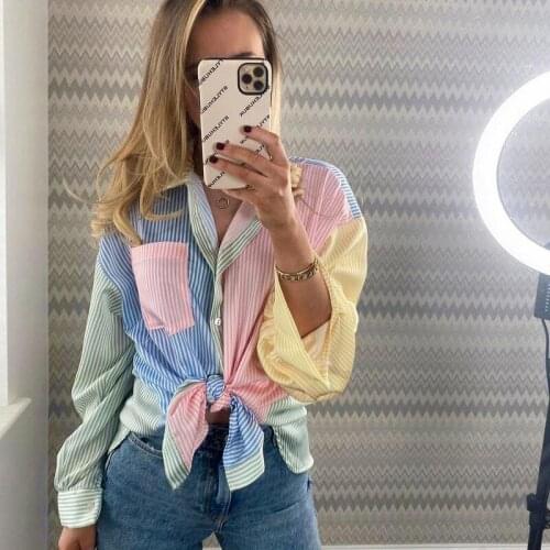 TUOLUNIU Women's Striped Shirts