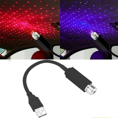 USB LED Car Roof Star Night Light Decorative Lamp Projector Adjustable Atmosphere Home Ceiling Decor Light