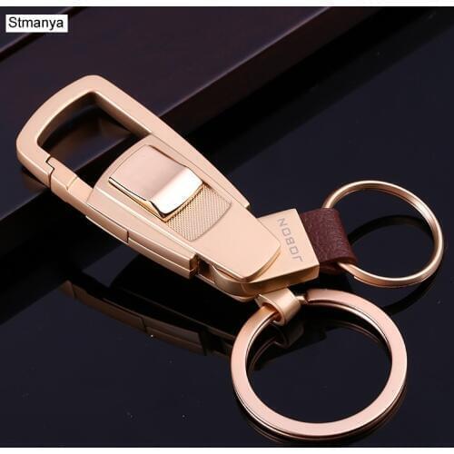 High Quality Leather Key Chain Business key chain men 's waist hanging zinc alloy car key ring for Men Gift 17388