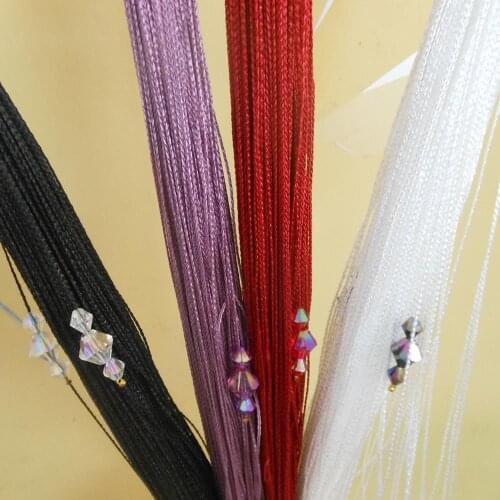 ZiDeTang Sparkle Beaded String Door Curtain Deco Fringe Tassel Room Divider Curtain Panel Thread Window Fly Screen