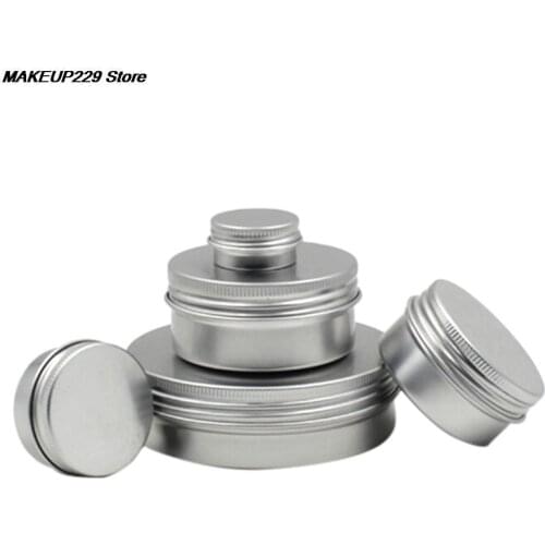 10/20/50/100/150ML Aluminum Tin Jar Lip Balm Container Empty Candle Jars Metal Containers Cream Pot Box
