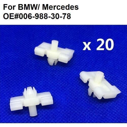 20x Lower Ledge Moulding Clips Retainer 006-988-30-78 For BMW/ For Mercedes W124 A20201