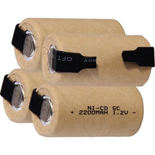 24 pieces SC batteries 2200mah 1.2v subc nicd battery random color