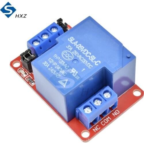 30A Relay Module 5V 12V 24V With Optocoupler Relay Output 1 Way Relay Module H/L Level TRIGER