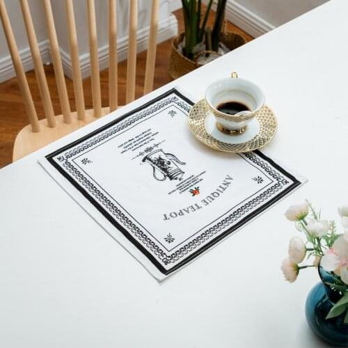 4PCS Nordic style Cloth Placemats,Elegant Exquisite Durable Napkins,Tableware Pad Coaster，Decoration Home Kitchen Table Mat