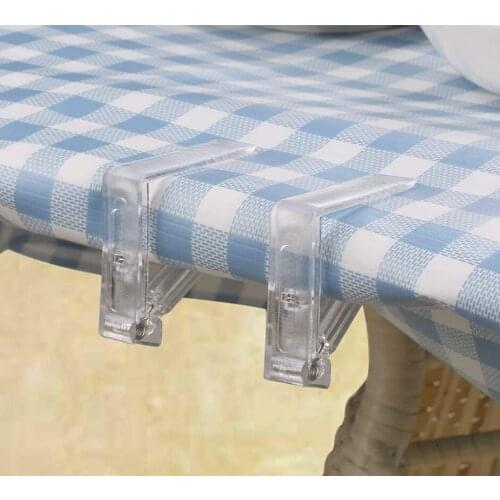 4PCS/lot Clear Plastic Transparent Tablecloth Tables Useful Clips Holder Cloth Clamps Party Picnic Wedding Prom