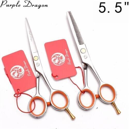 5.5In. Stainless Purple Dragon Dog Scissors Straight Scissors Thinning Shears Pet Scissors Animal Shears Grooming Scissors Z1017