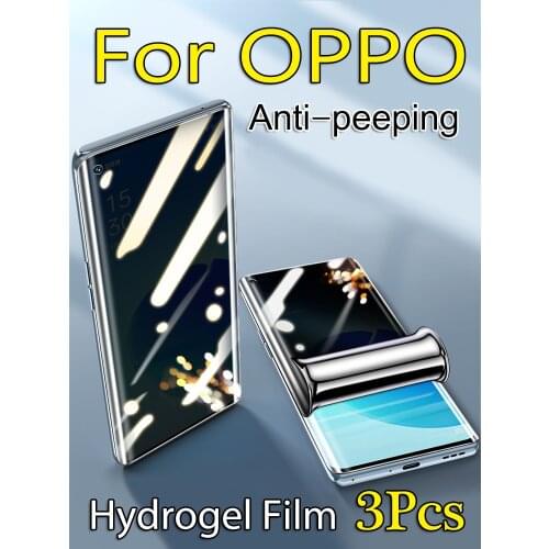 Find X3 X2 Anti-Peeping Screen Protector For OPPO Reno 6 5 Pro+ Plus Privacy Hydrogel Film Reno4 Reno3 Soft Realme GT NEO X50 X