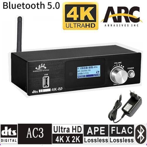HD915 HDMI 5.1CH Audio Decoder Bluetooth 5.0 Reciever DAC DTS AC3 FLAC APE 4K*2K HDMI to HDMI Extractor Converter SPDIF ARC
