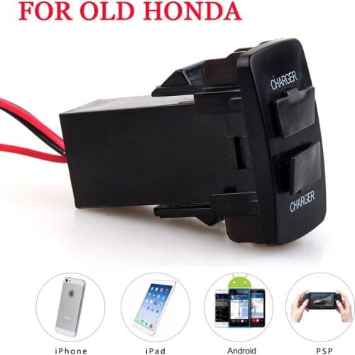 Car Dual USB Interface 5V 2.1A 2 Usb Charger Port Phone Socket Use for Honda,Civic,Spirior,CRV,Fit Jazz,City,Accord,Odyssey