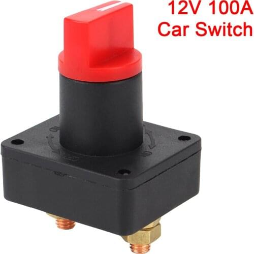 LEEPEE Car Rotaty Switch 1PC Power Cut Off Kill Switch 12V 100A Battery Isolator Vehicle Modified Isolation Disconnector
