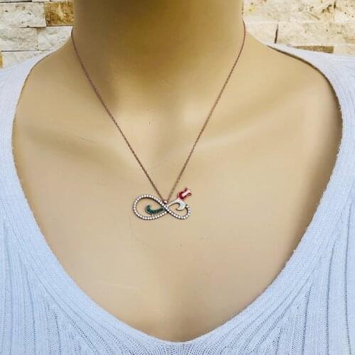 Endless Tulip 925 Sterling Silver Necklace Women Girls Gift Jewelry Accessories Fashion Handmade Elegant Chain