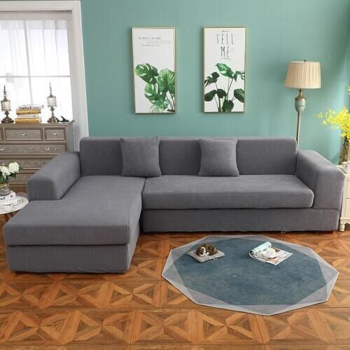 Sofa Chaise Cover Lounge Sofa Armchair Slipcover Anti Sofa Cover for Living Room Set Elastic Home Decor 1/2/3/4-Seater