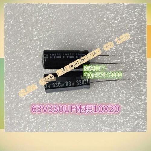 63 years 10 x20 electrolytic capacitor 330 uf63v v330uf volume
