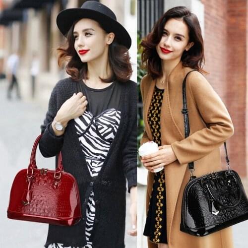 European and American Fashion Atmosphere Crocodile Pattern Shell Bag Handbag Handbag 2021 New One-word Shoulder Diagonal Bag