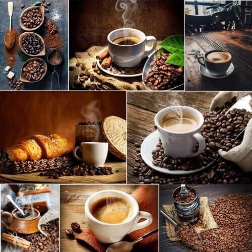 HUACAN Diamond Painting Coffee Diamond Embroidery Sale 5d Diamond Mosaic Full Square Rhinestone Picture DropShip