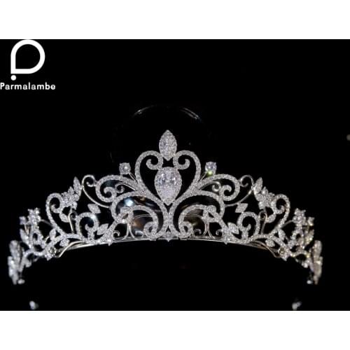 Classic Crystal Headdress Queen Crown Wedding Birthday Hair Accessories Holiday Prom Tiaras Crowns For Women