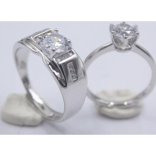 925 sterling silver womens diamond a pair lover couple ring simulation wedding ring internet celebrity style students new gift