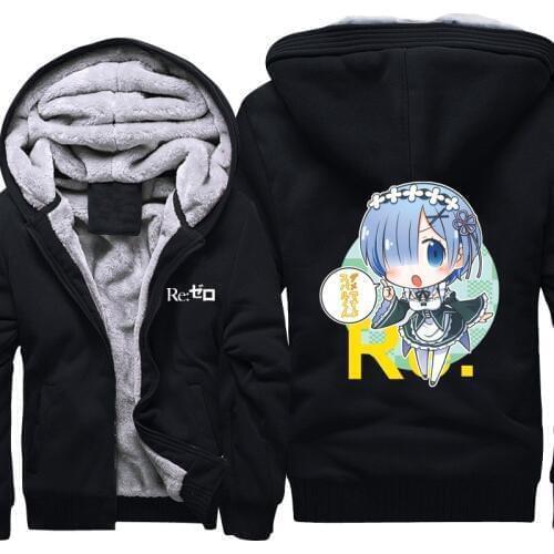 Re:Zero kara Hajimeru Isekai Seikatsu Hoodie Anime Rem Ram Cosplay Coat Jacket Re:Life In A Different World From Zero Sweatshirt