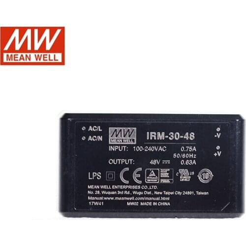 MEAN WELL IRM-30-48 30W PCB assemble Encapsulated Power Module 110V/220V AC to 48V DC 0.63A Meanwell Module Power Supply PSU
