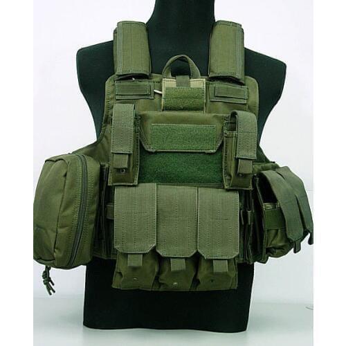 Molle Combat Strike Plate Carrier CIRAS Vest OD