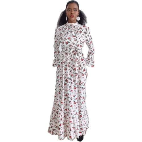 Muslim Women Kaftan Dantel Robe Longue Tesettür Elbise Abaya Dress