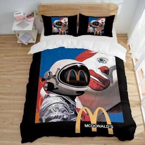 Spaceship Space Travel Duvent Cover with Pillowcase 3Pcs Boys Girls Kids Adult Home Quilt Cover Movies Character Bedding Set