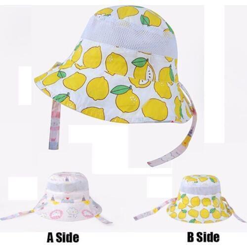 2019 Summer Newborn Baby Girls Cartoon Breathable Mesh Thin Panama Kids Boys Summer Sun Hats Childrens Outdoor Bucket Hat Wide