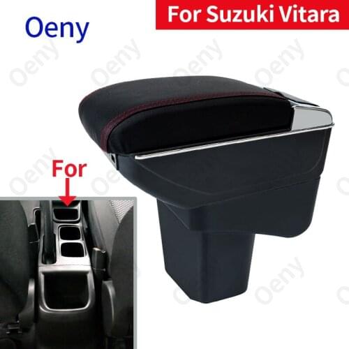 For Suzuki Vitara Armrest Retrofit parts dedicated Car Armrest Center Storage box car accessories Interior USB Easy to install