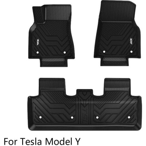 Fully Surrounded Special Foot Pad for Tesla Model Y Car Waterproof Non-slip Floor Mat TPE XPE Modified Accessories