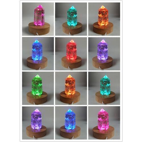 10cm natural quartz crystal rainbow lamp energy gem healing home ornament