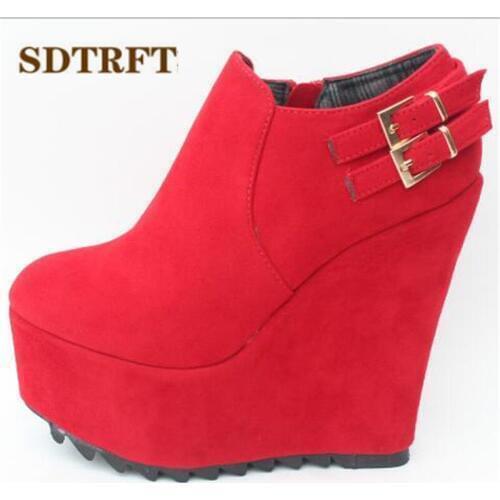 Женские ботильоны на танкетке SDTRFT China At AliExpress