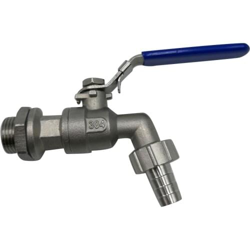 Stainless Steel Hose 1/2 Inch Faucet Tap Ball Valve Weldless Bulkhead Npt Barb Bar Kitchen Accessories Homebrew Tool