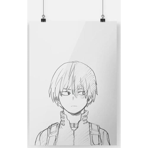 Shoto todoroki outline anime canvas painting decor wall art pictures bedroom study home living room decoration prints poster