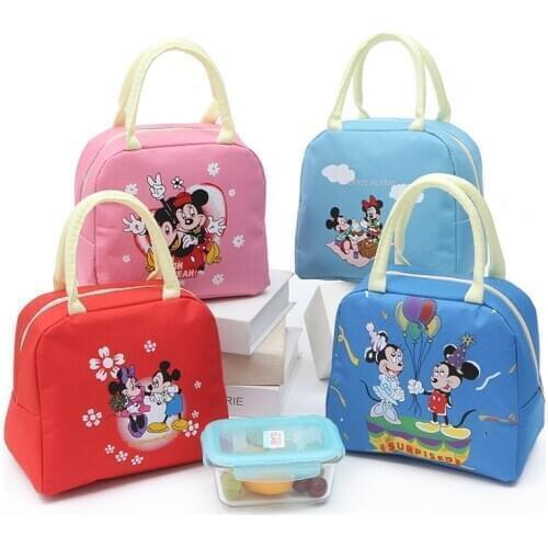 2020 New Disney Mickey mouse Handbag Casual Bag Minnie Canvas Bag Handcuffs Bag Lunch Box Bag boys girls boy handbag
