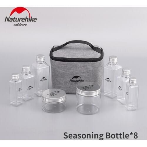 Naturehike Outdoor 6/8 Bottle Suit Camping Seasoning Bottle Suit Portable Picnic Storage Bag Waterproof Seasoning Bottle Camping