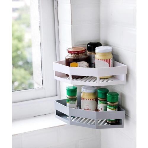 Wall Shelf Corner Shower Shelf Bathroom Shelf Shampoo Shower Shelf Holder Kitchen Storage Rack Organizer Wall Holder Bathroom