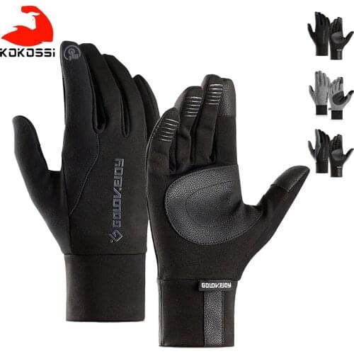 KoKossi Windproof Winter Running Gloves Non-slip Finger Touch Men Women Outdoor Sports Cycling Fishing Waterproof Warm Gloves