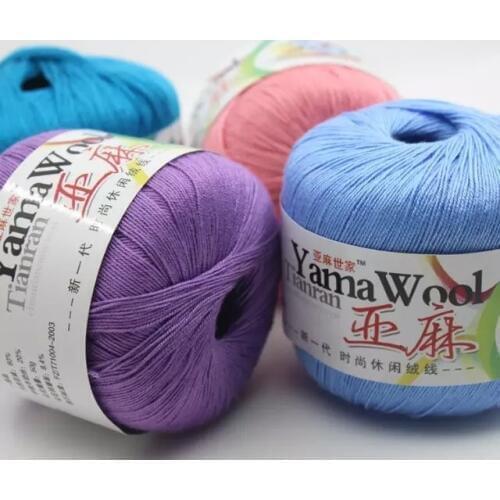 Free shipping best quality #5 lace yarn crochet yarn Yama wool- summer cotton yarn for hand knitting clothes 500g/lot
